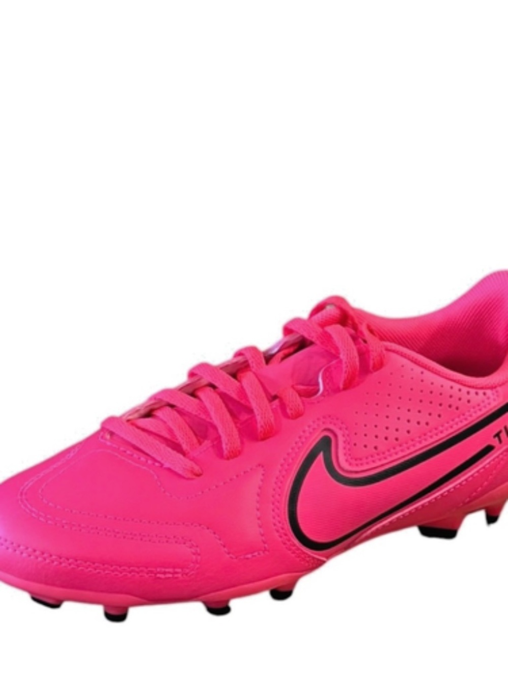 Nike Legend Tiempo 9 Club FG/MG Girls Pink Soccer Cleats Size 5.5 Youth